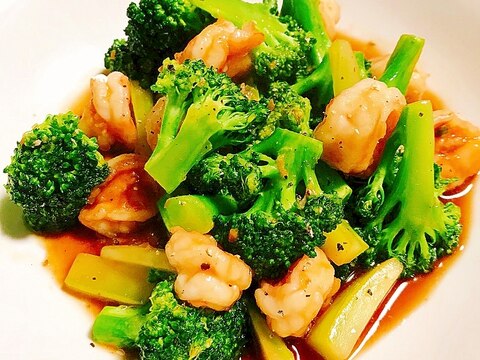 簡単絶品おかず✦海老とブロッコリーのタイ中華炒め✦